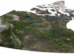 Canada Terrain 3D Map Modello 3D