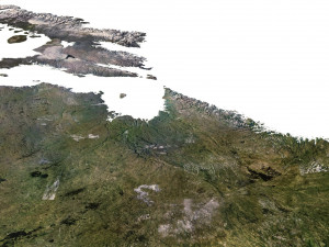 Canada Terrain 3D Map Modello 3D