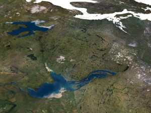 Canada Terrain 3D Map Modello 3D