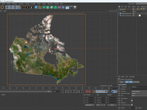 Canada Terrain 3D Map Modello 3D