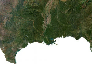 United States Terrain 3D Map 3D Model