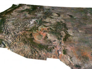 United States Terrain 3D Map 3D Model