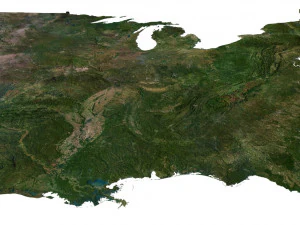 United States Terrain 3D Map 3D Model