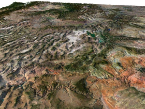 United States Terrain 3D Map 3D Model
