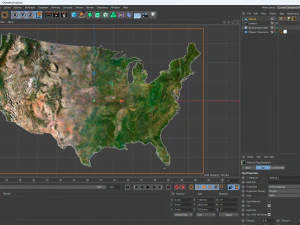 United States Terrain 3D Map 3D Model