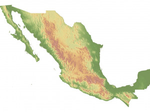 Mexico Terrain 3D Map Modello 3D