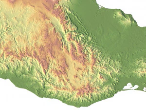 Mexico Terrain 3D Map 3D Model