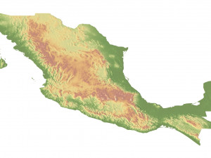 Mexico Terrain 3D Map Modello 3D