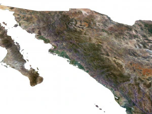 Mexico Terrain 3D Map 3D Model