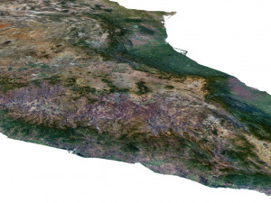 Mexico Terrain 3D Map Modello 3D