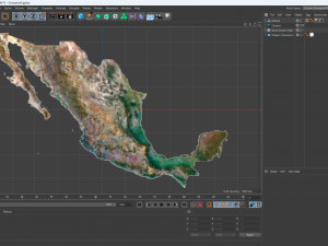 Mexico Terrain 3D Map Modello 3D