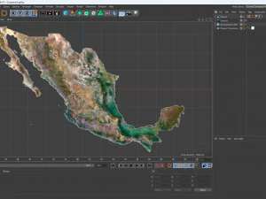 Mexico Terrain 3D Map 3D Model