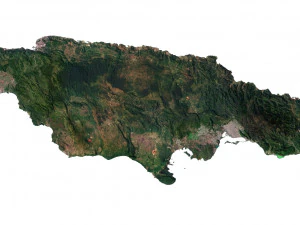 Jamaica Terrain 3D Map 3D Model