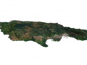 Jamaica Terrain 3D Map 3D Model