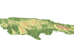 Jamaica Terrain 3D Map 3D Model