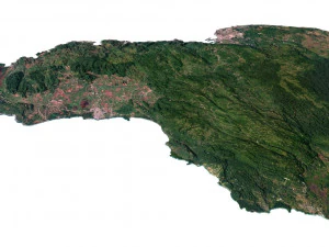 Jamaica Terrain 3D Map 3D Model