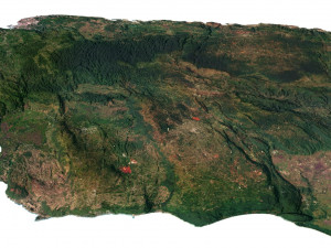 Jamaica Terrain 3D Map Model 3D