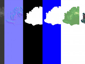Jamaica Terrain 3D Map Model 3D