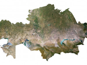 Kazakhstan Terrain 3D Map Modello 3D