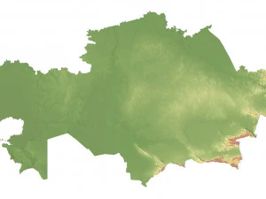 Kazakhstan Terrain 3D Map 3D Model