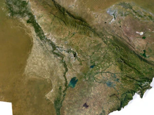 Kazakhstan Terrain 3D Map 3D Model