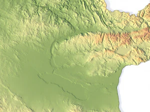 Kazakhstan Terrain 3D Map 3D Model