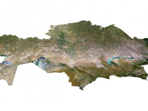 Kazakhstan Terrain 3D Map 3D Model