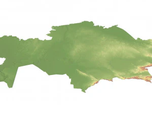Kazakhstan Terrain 3D Map 3D Model