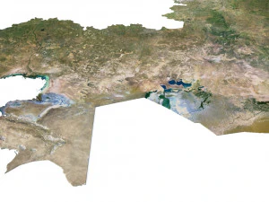 Kazakhstan Terrain 3D Map 3D Model