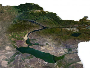 Kazakhstan Terrain 3D Map 3D Model