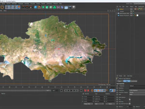 Kazakhstan Terrain 3D Map 3D Model