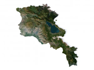 亚美尼亚地形 3D 地图 3D 模型