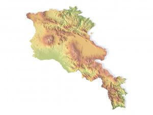 Armenia Terrain 3D Map 3D Model