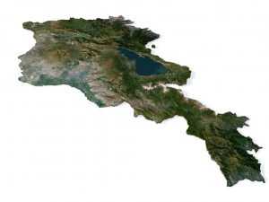 Armenia Terrain 3D Map 3D Model