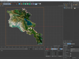 Armenia Terrain 3D Map 3D Модель