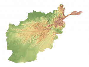 Afghanistan Terrain 3D Map Modèle 3D