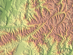 Afghanistan Terrain 3D Map Modèle 3D
