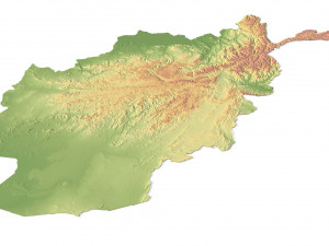 Afghanistan Terrain 3D Map Modèle 3D