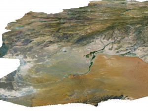 Afghanistan Terrain 3D Map Modèle 3D