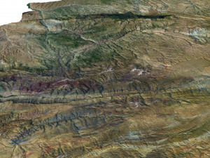 Afghanistan Terrain 3D Map Modèle 3D