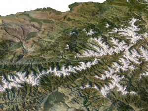 Afghanistan Terrain 3D Map Modèle 3D