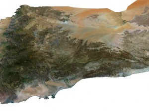 Yemen Terrain 3D Map 3D Model