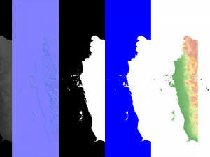 Yemen Terrain 3D Map 3D Model