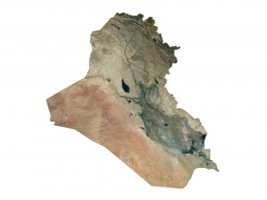 Iraq Terrain 3D Map 3D-Modell