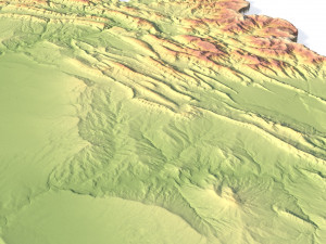 Iraq Terrain 3D Map 3Dモデル