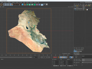 Iraq Terrain 3D Map 3Dモデル
