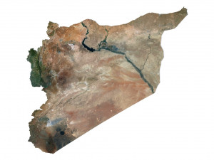 Syria Terrain 3D Map 3Dモデル
