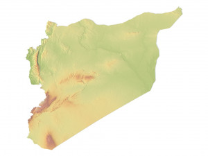 Syria Terrain 3D Map 3D Model