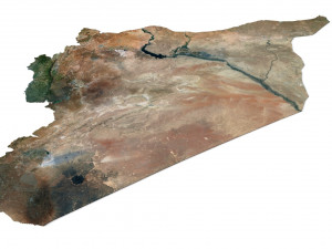 Syria Terrain 3D Map 3D Model