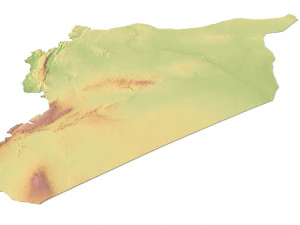 Syria Terrain 3D Map 3D Model